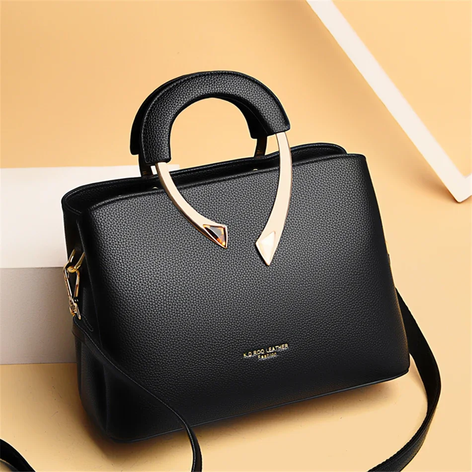 Summer Style Leather Crossbody Shoulder Bags for Women 2024 Luxury Handbags Women Bags Designer Small Casual Tote 3 Layers Sac