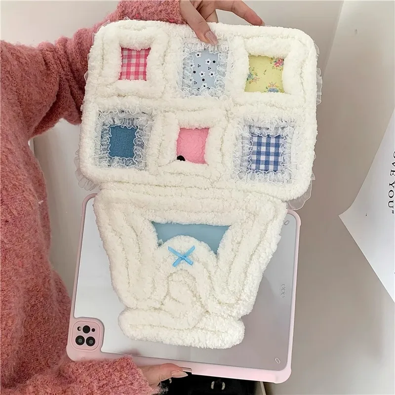 Juste de tablette en peluche mignonne, étui pour iPad Air 6, 10e, Isabel Air inspectés, 4e génération, 10.9 Pro, 11, 10.2, 10.5, 9.7, 12.9, 13 pouces