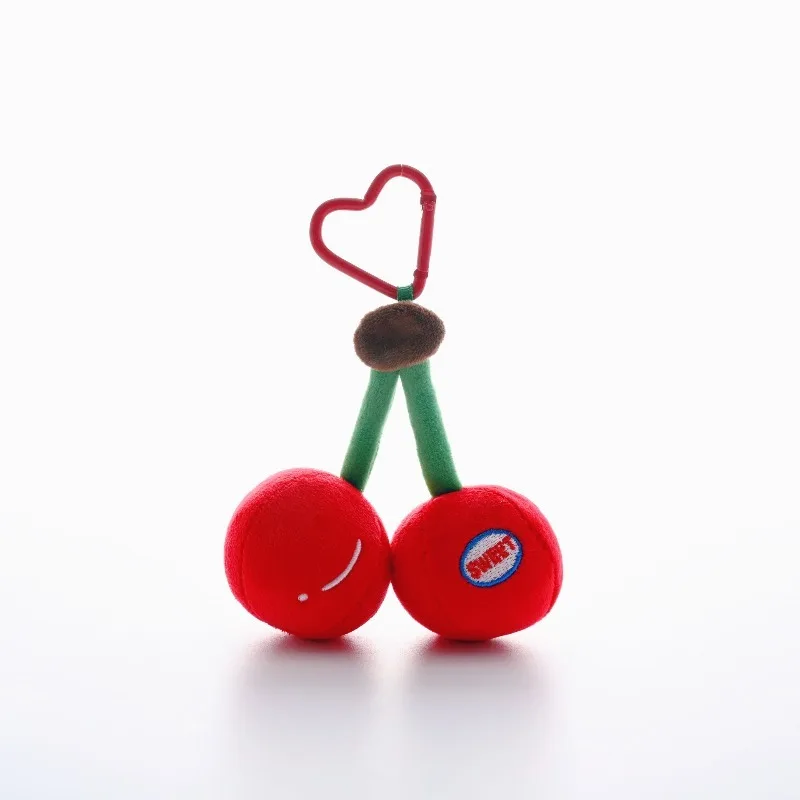 Soft Strawberry Plush Keychains Cute Red Apple Christmas Pendant Cartoon Fruit Doll Knapsack Decor Creative Gifts for Child