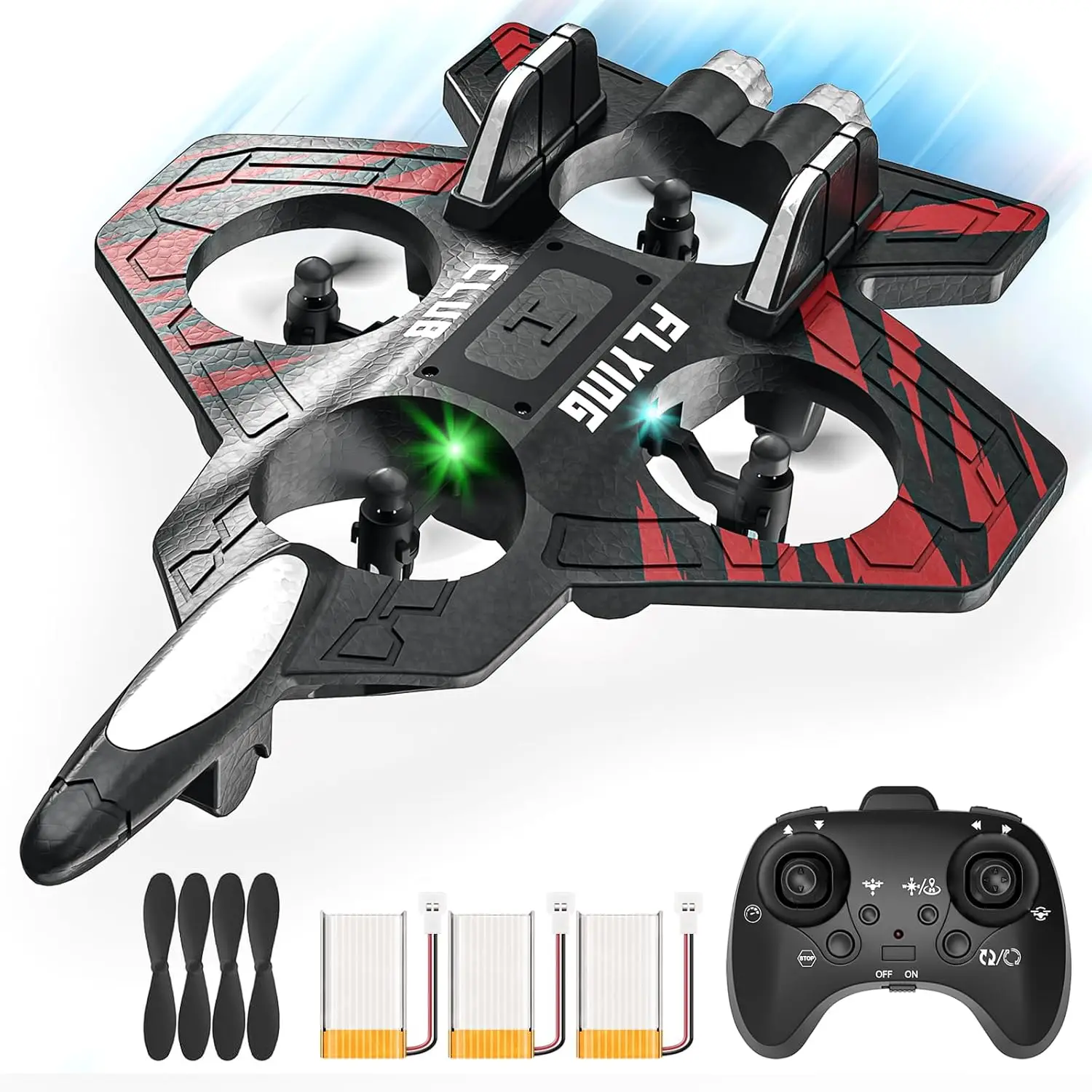 RC Plane - RC Airplane Fighter, Foam Remote Control Airplanes, RC Plane Fighter Jet with Auto Hover, Headless Mode 3D Flip Color