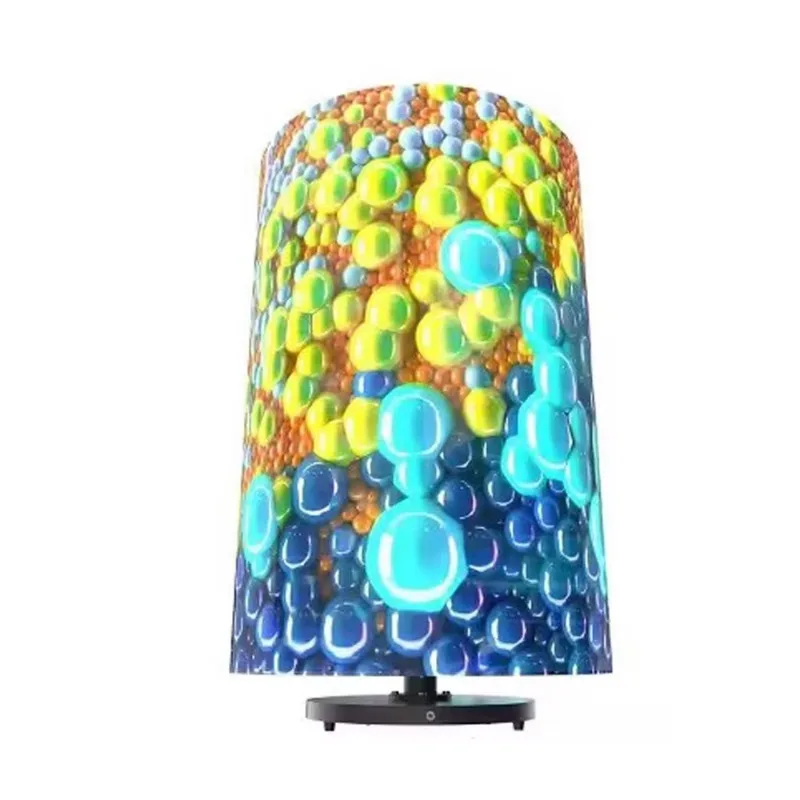 Curved LED Cylinder Display for Indoor Advertising Round Built-in LED Sphere Screen Commercial Decor Display Equipment