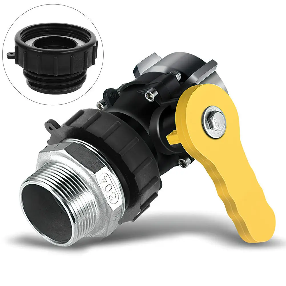 2Pcs Ibc Tote Fittings Adapter Fine to Coarse Thread Plastic Valve Connector for Water Tank Hose Garden Hose Connector