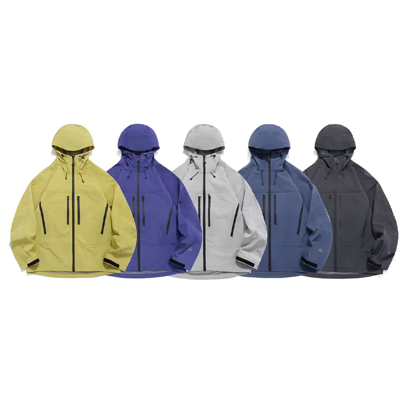 سترة بقلنسوة مقاومة للماء للرجال 3 في 1 بطة بيضاء أسفل بطانة متعددة الجيوب ملابس العمل الخارجية JK-118