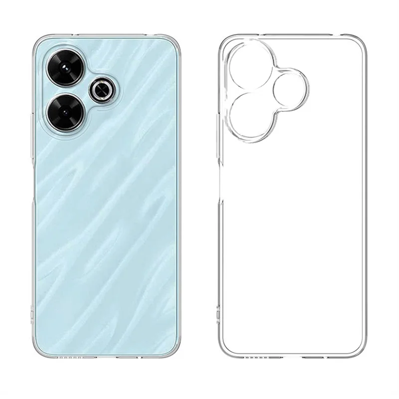 Ultra thin Clear transparent Silicone Solid color Shockproof Case For Xiaomi Redmi 13 4G Crystal silicone Soft TPU back cover