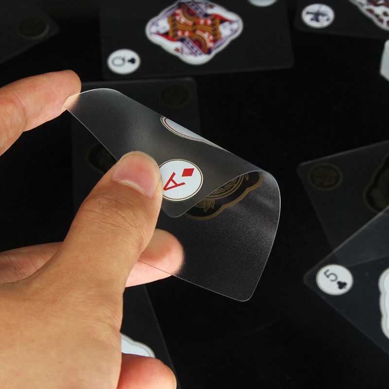 Playing Cards with Transparent PVC Plastic Waterproof Poker Card with A Box Perfect for Blackjack Euchre and Other games view 2