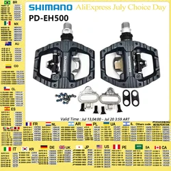 SHIMANO PD-EH500 Bicycle Pedal Light Action SPD Pedals With Cleat SM-SH56 Original Shimano Bicycle Accessories