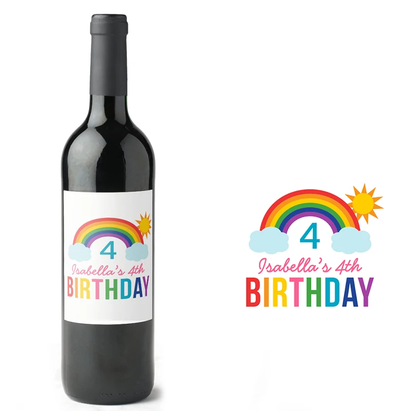 

Personalized Wine Labelr, Customized, Waterproof, Cute, Birthday Party, 0-6th, 18Pcs