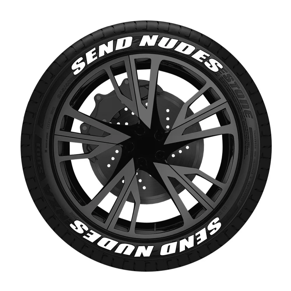 Autocollants permanents de roue de pneu de voiture, lettrage de réglage de voiture universel 3D PVC joint, autocollant de décoration de pneu pour 4 pneus