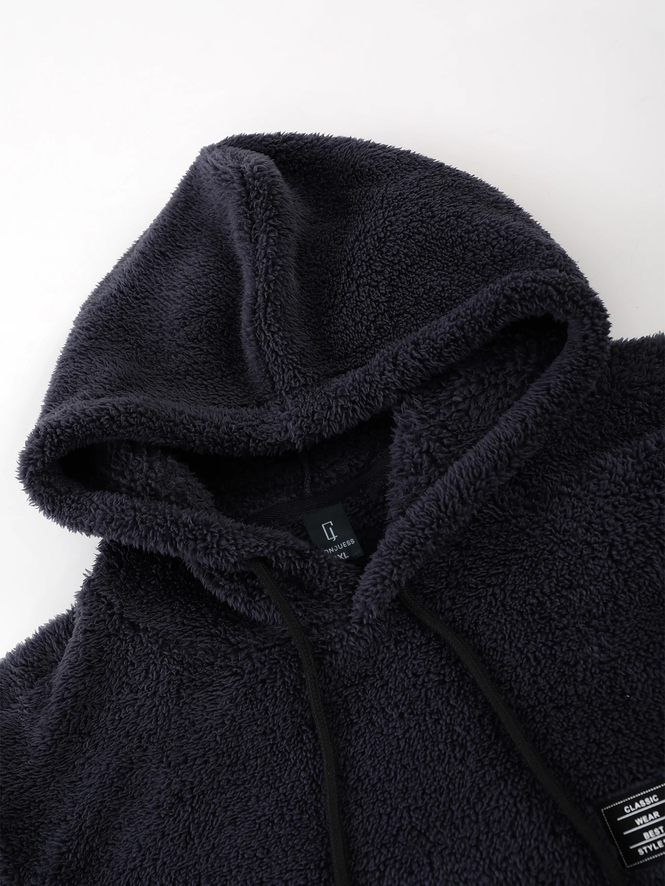 Men's Navy Blue Plush Hooded S - Joggers Pants 评论和价格