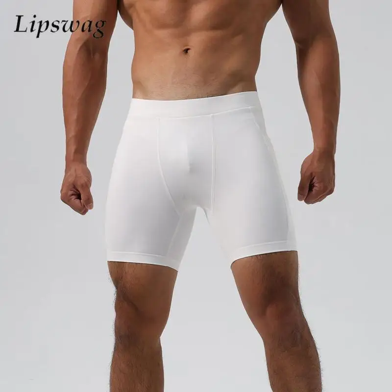 

Gyms Fashion Skinny Shorts For Mens Sports Training Stretchy Slim Fit Shorts Men Spring Summer Breathable Ice Silk Short Pant