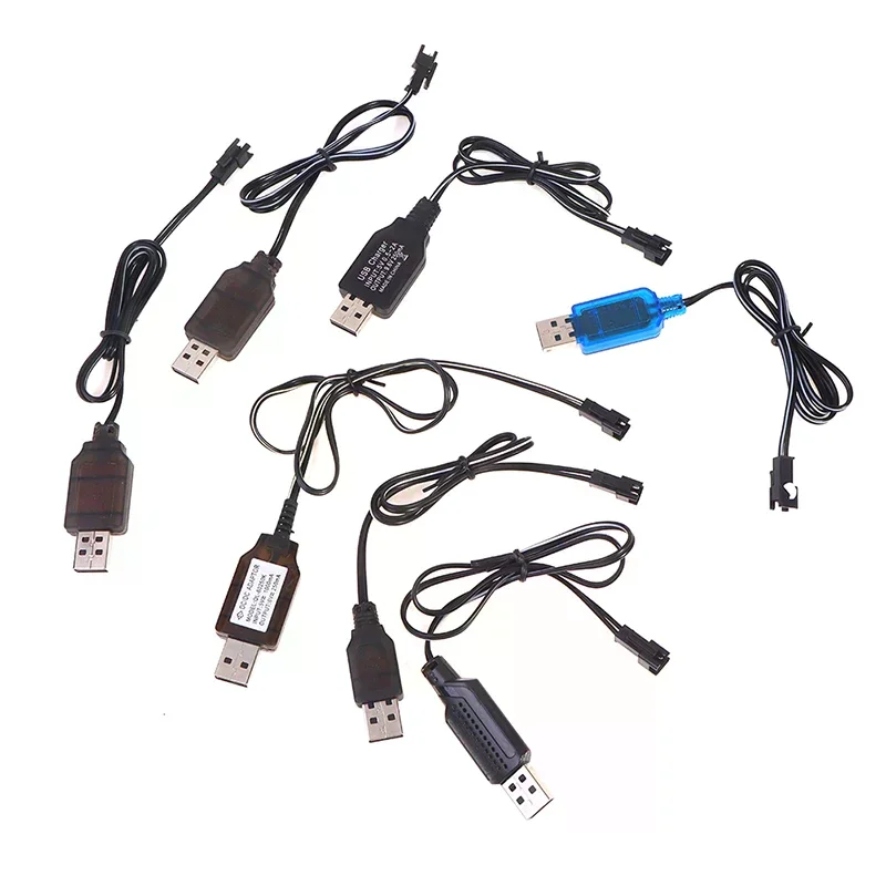 High Quality 3.6-9.6V 250mA NiMh/NiCd Battery USB Charger Cable SM 2P Forward Plug Remote Control Car USB Charger Electric Toy~