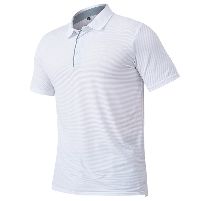 Męska sportowa koszulka polo z krótkim rękawem Lekka, szybkoschnąca sportowa koszulka treningowa Letnie, codzienne, cienkie koszulki outdoorowe Rozmiar US/EU — zdjęcie 3