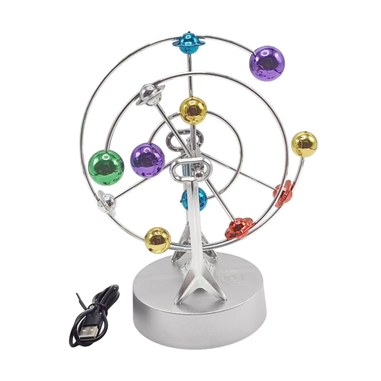 Perpetual Motion Swing Balls Desk Decor USB Home Office Desk Ornament Gift