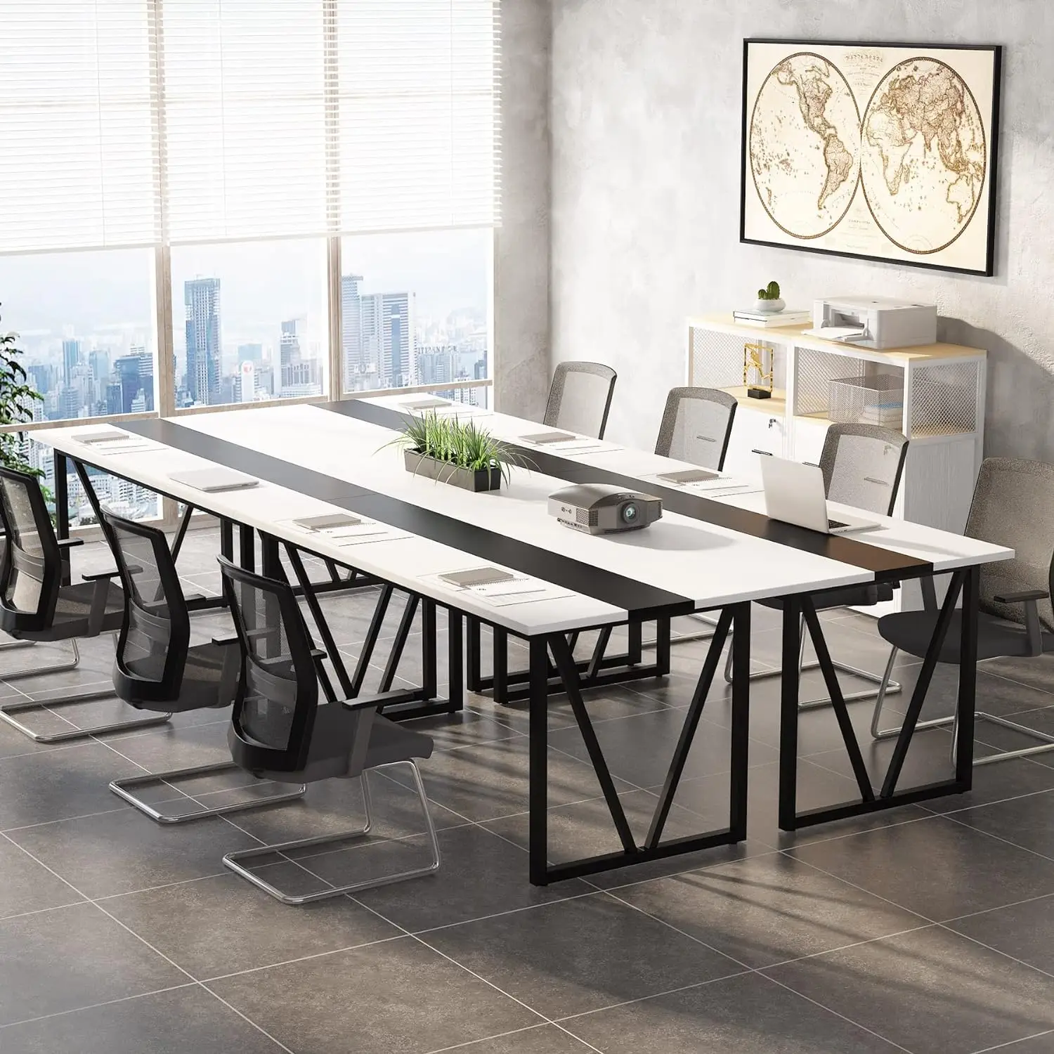 6FT Conference Table, 70.8W x 31.5D inch Meeting Seminar Table for Office Conference Room, Modern Rectangular Training Table