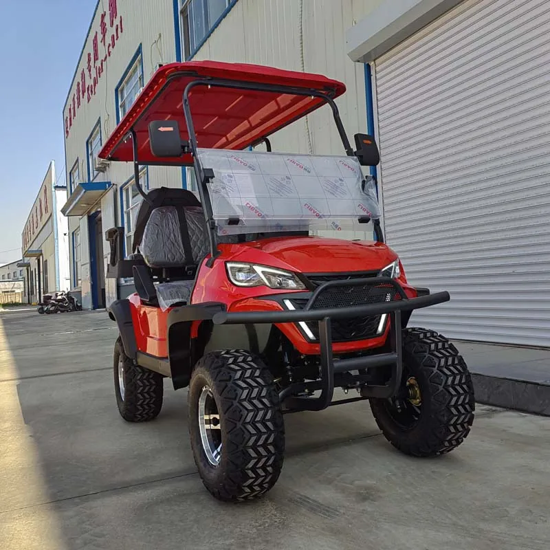 الكهربائية 4x4 فائدة الليثيوم ترقية على الطرق الوعرة نادي السيارات 48 فولت/60 فولت/72 فولت عربة جولف 6 مقاعد عربة جولف كهربائية #5