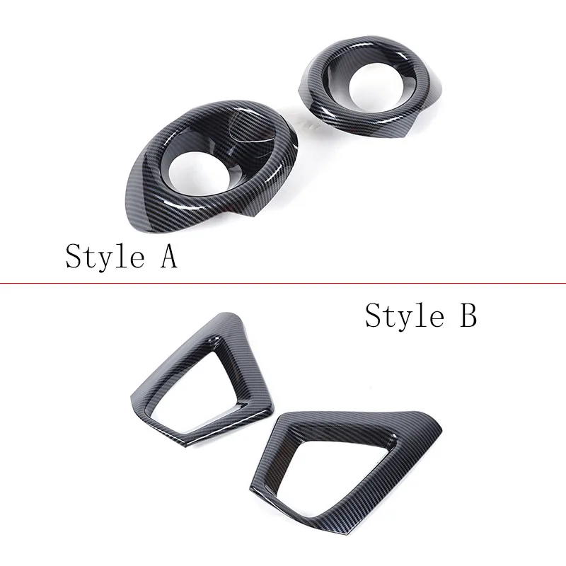 For Subaru Crosstrek 2023 2024 ABS Carbon Fiber Car Front and Rear Fog Lamp Decorative Frame Stickers Car Accessrories