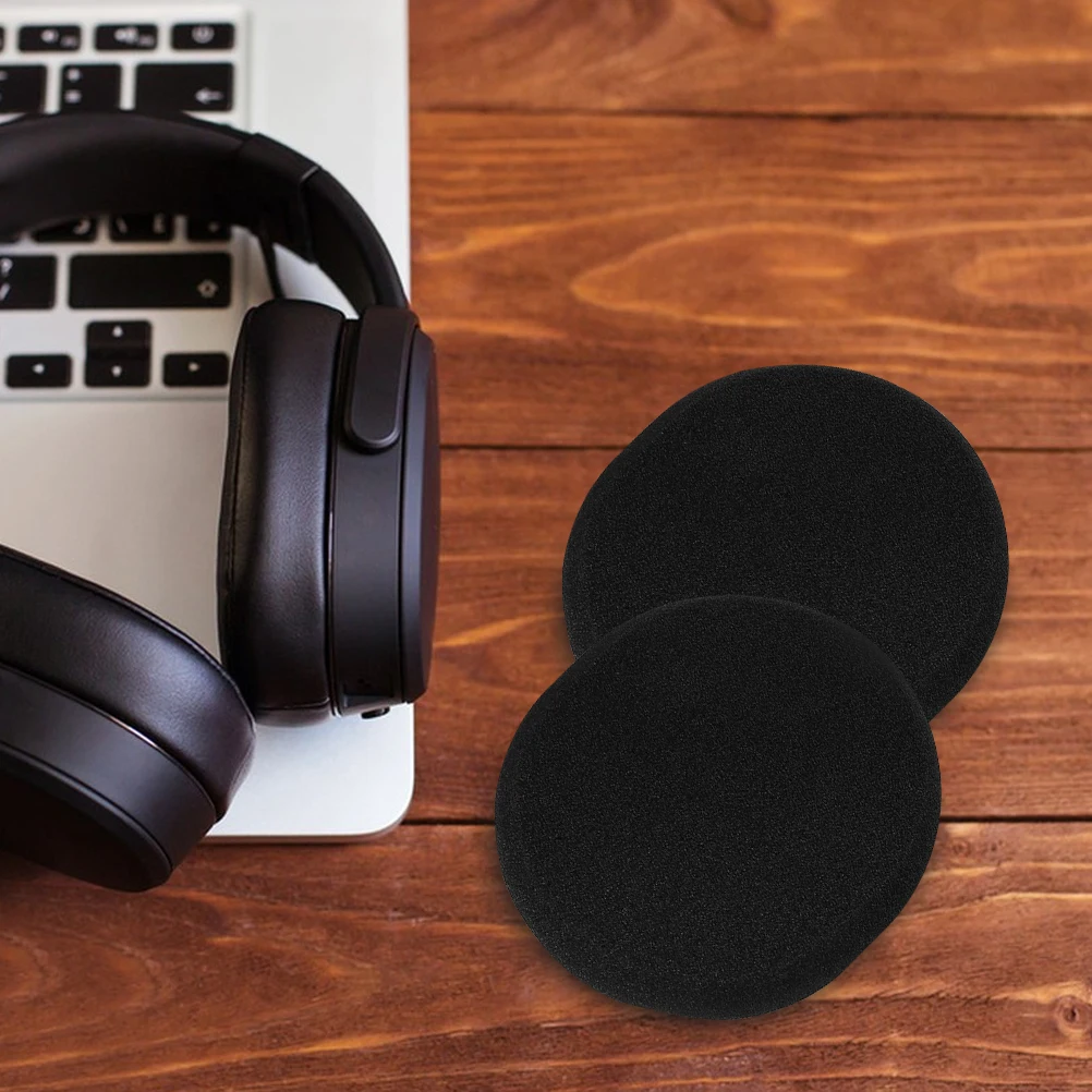 

A Pair of Black Ear Pads Replacement Comfortable Foam Earpads for H800 Wireless Headphones Enhance Bass Performance