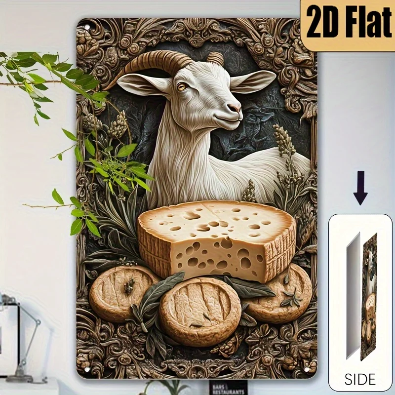 2D Flat - 2D Plane, Retro Metal Wall Art Sign for 2D Plane - Country Style 