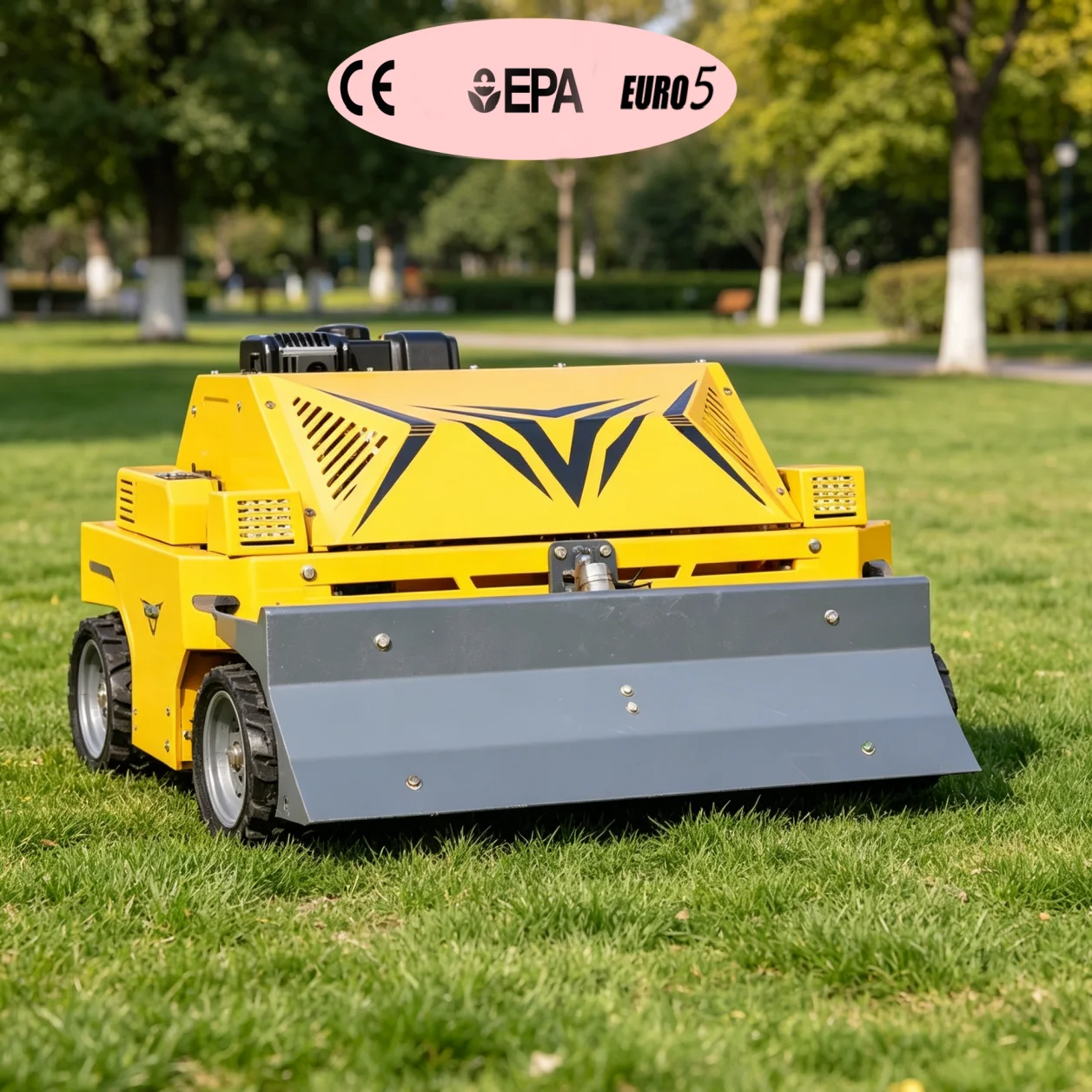 

Customized Professional Remote-Controlled Weed Trimmer for Slope Field Terrain - Garden Orchard Operating Tool