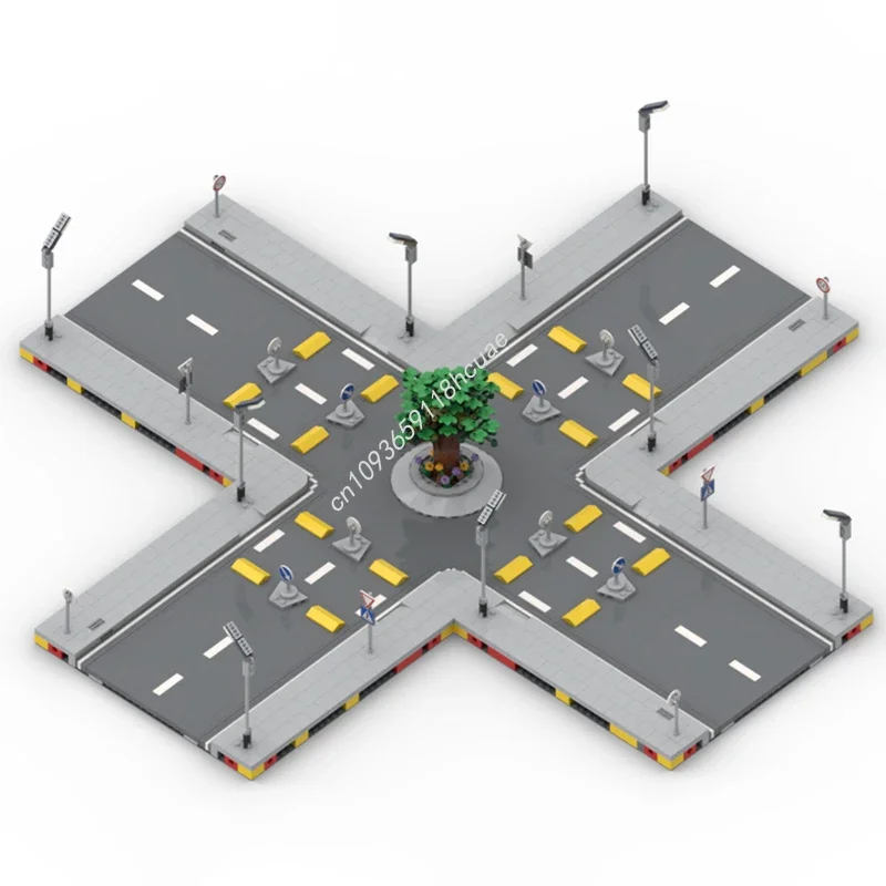 

1439pcs MOC MILS Roundabout City Model Building blocks craft toys Assemble Brick Architecture Education Kids Christmas gifts