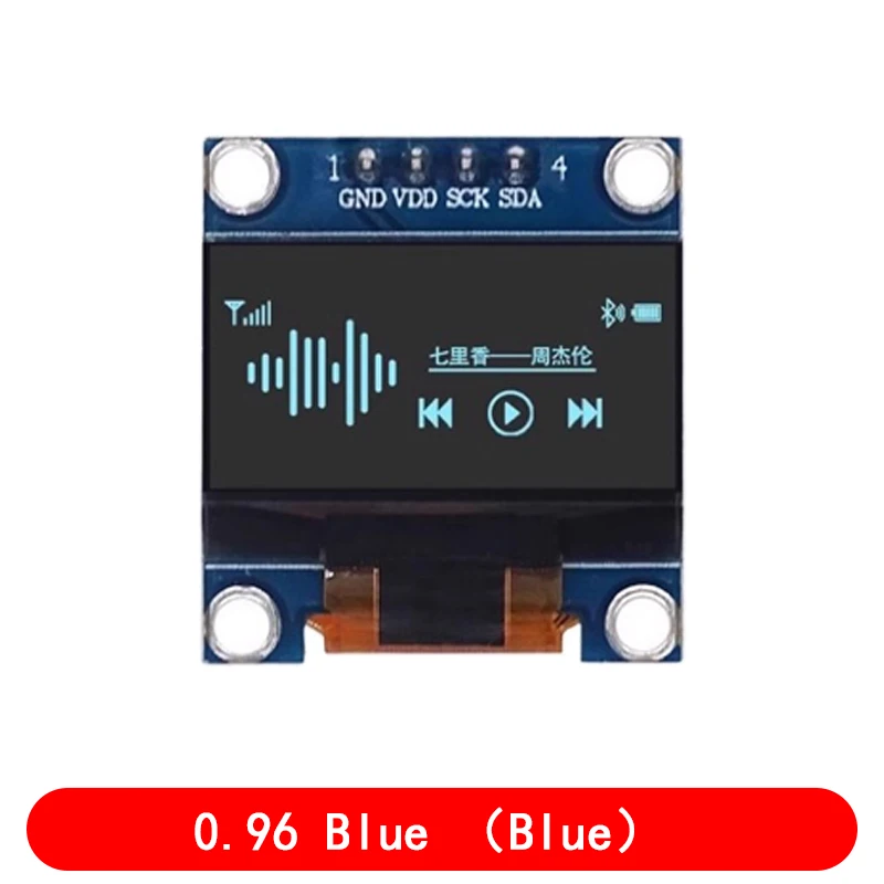 4pin 0.96 "branco/azul/amarelo azul 0.96 polegadas oled 128x64 módulo de exibição oled 0.96" iic i2c comunicar para arduino