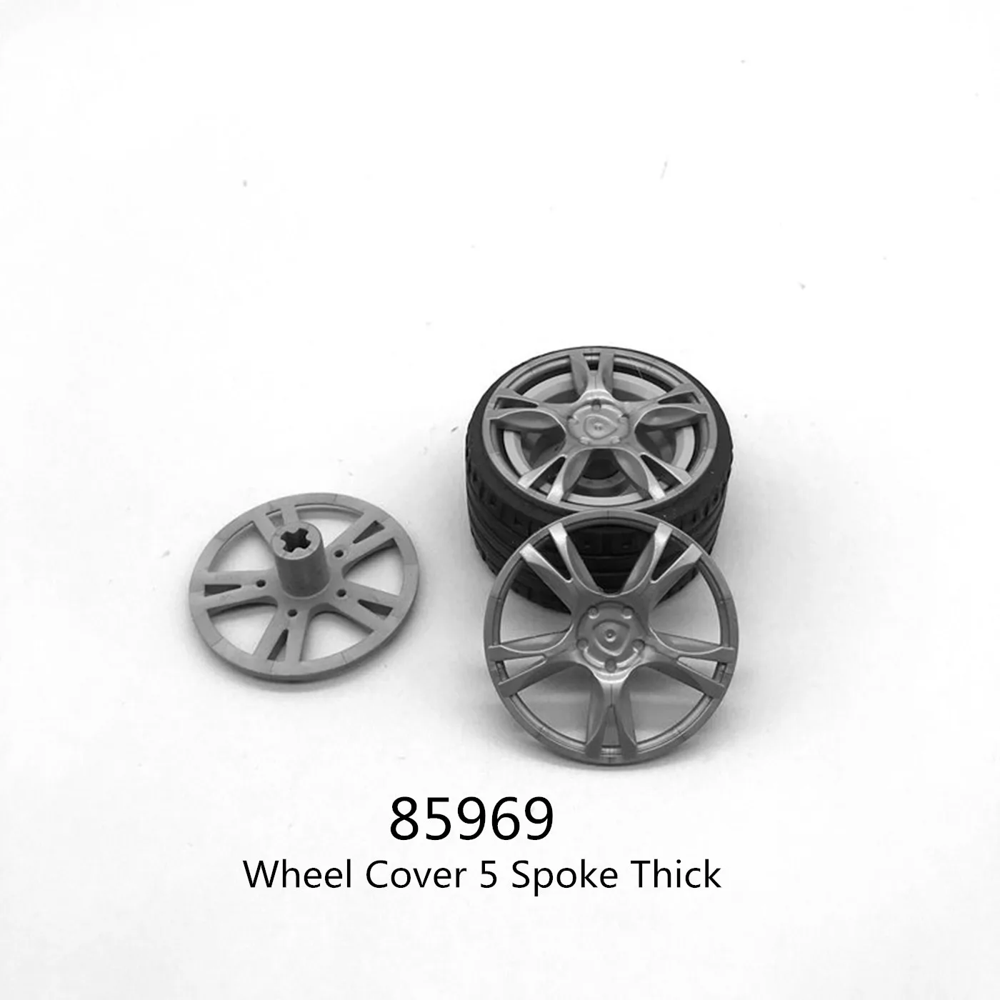 1 Pcs Buildings Blocks 85969 Wheel Cover 5 Spoke Thick For Wheel 56145 Brick Collections Bulk Modular GBC MOC Set