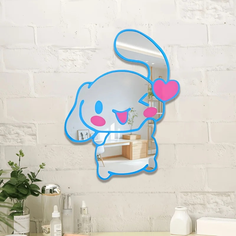 

Pacha Dog Sanrio Neon Mirror Dimmable Cute Dog Neon Light Best Birthday Gift for Girls for Bedroom Dressing Table Makeup Room