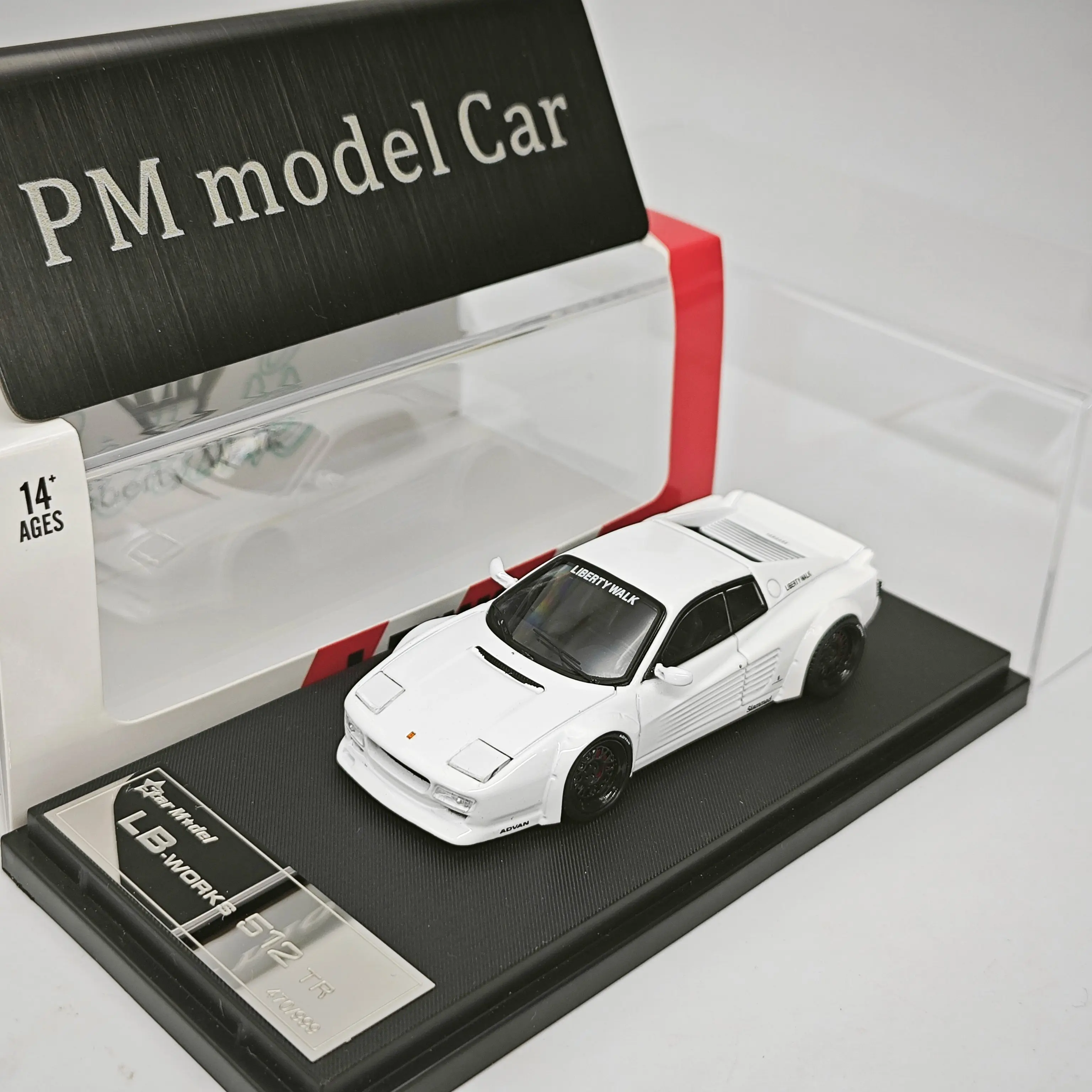 Star Model SM 1:64 512 Testarossa LBWK con Fari Pop-Up, Modellino Auto in Lega Pressofusa da Collezione