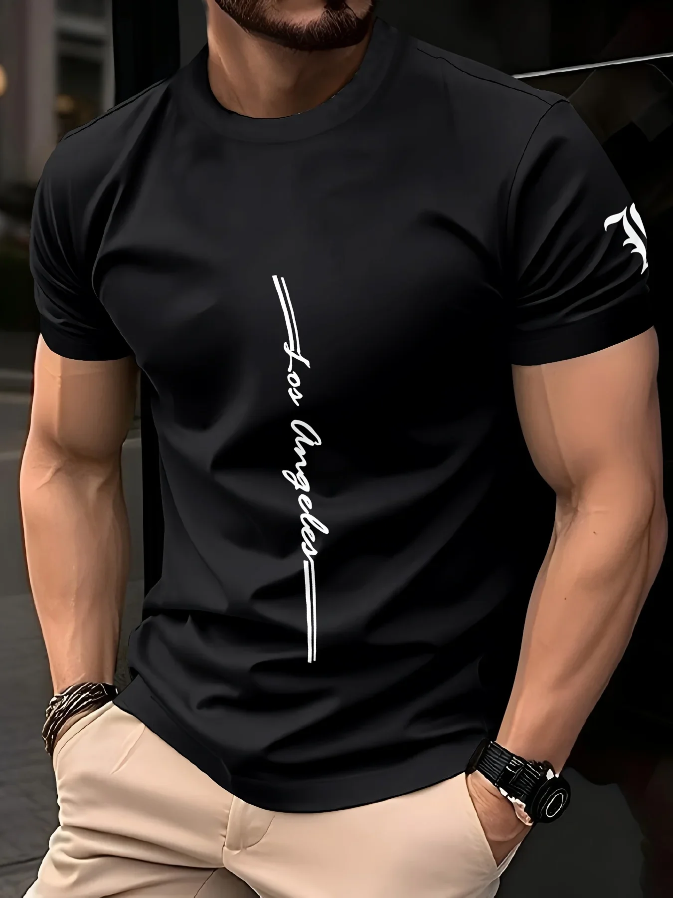 

Men's round neck T-shirt, loose and breathable, quick drying, durable, casual and suitable for outdoor use