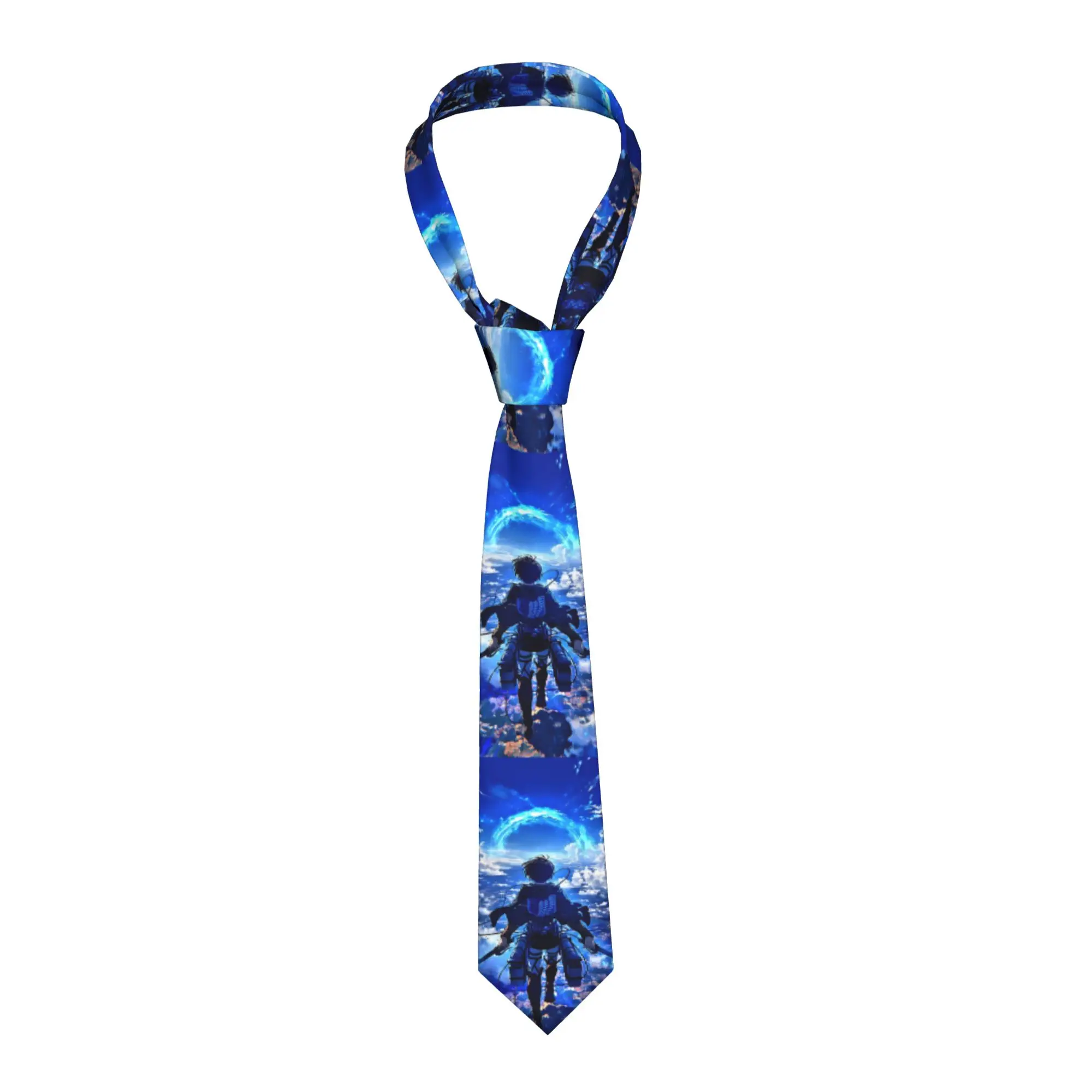 

Мужской шелковый галстук с принтом из фильма «Атака Титанов» для свадьбы