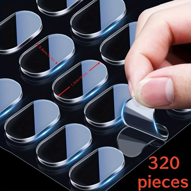 60/32 Stück Blind Box Nicht-Umkehrbarer Klebstoff Starker Spurloser Nano-Doppelseitiger Klebstoffaufkleber für Pop Mart Aufbewahrungs- und Präsentationsbox – Detail 2