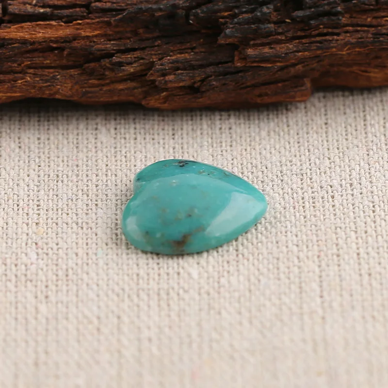 B&F Heart Chrysocolla Earring Beads, Handmade Natural stones beads, Polished Stones for jewelry Making Supplies