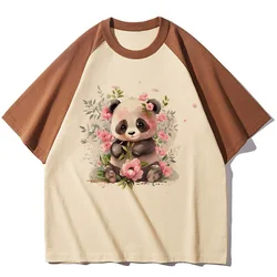 Panda t shirt teen Y2k Gothic Pastel anime Vintage korean clothes tshirt streetwear Punk Graphic Breathable Retro Y2k