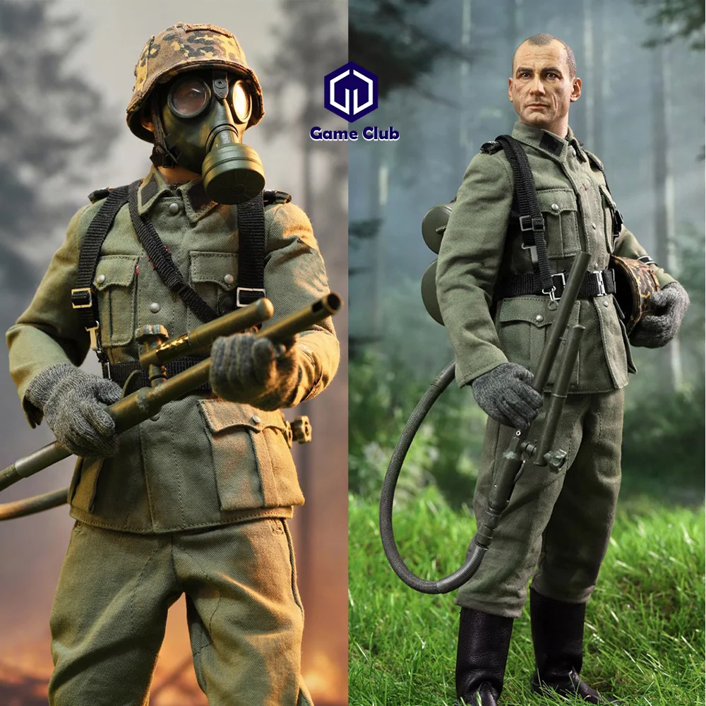 In Stock DID D80177 1/6 Scale Male Soldier Military Affairs Guard Flag Division Flamethrower Full Set 12in Action Figures Body