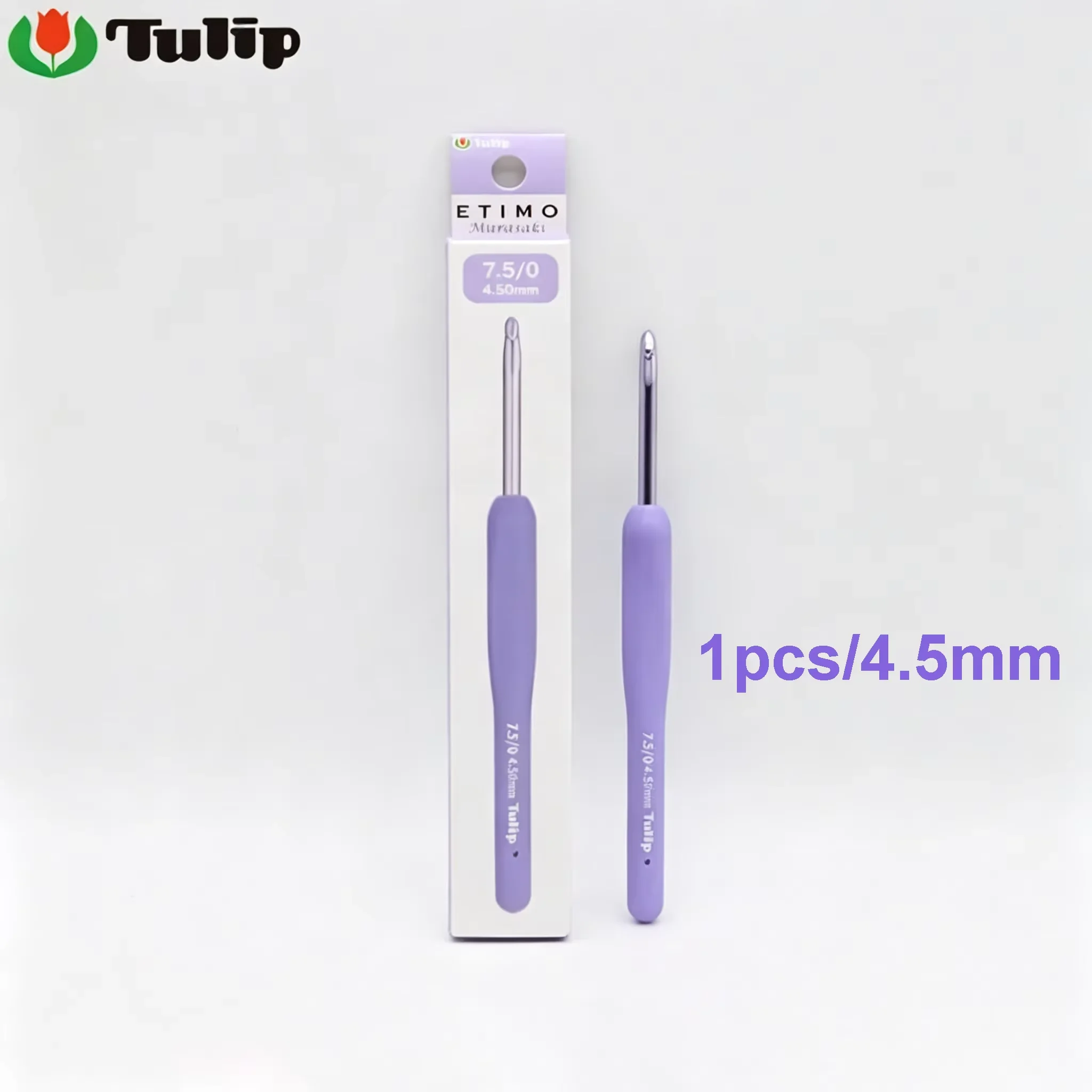 Originele Japanse Tulip ETIMO Murasaki haaknaald met comfortabele, ergonomische en zachte handgreep, garenbrei- en haakgereedschap