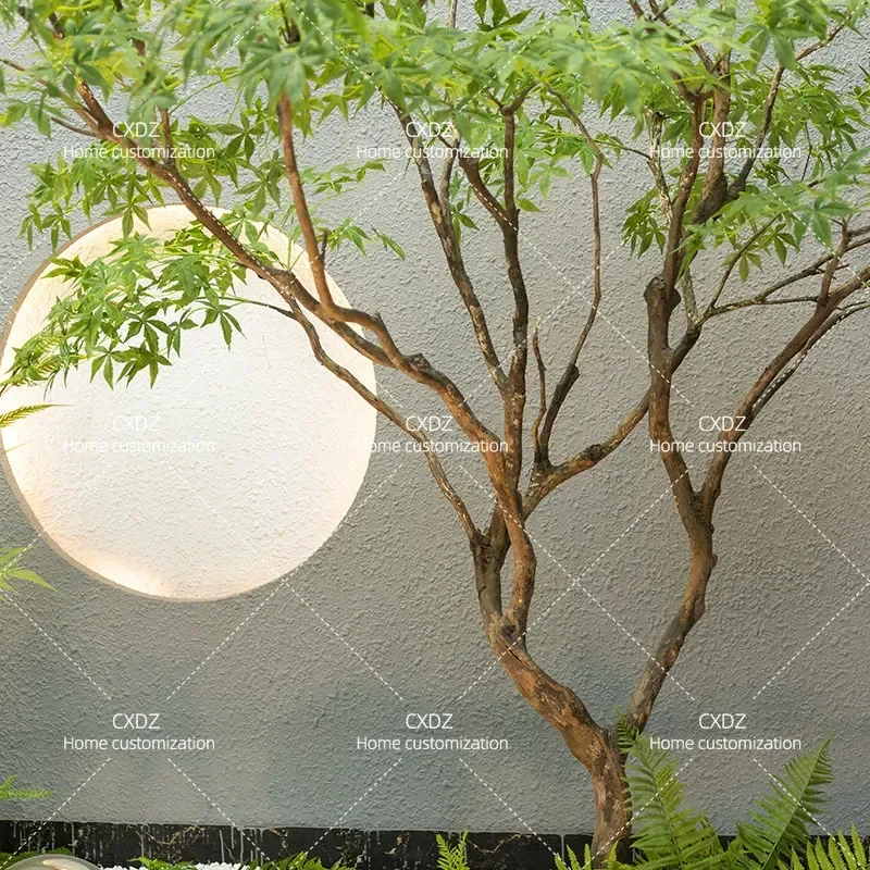 Large Simulation Green Maple Tree Artificial Fake Plant for Indoor Outdoor Decoration Landscaping Home Garden Decor