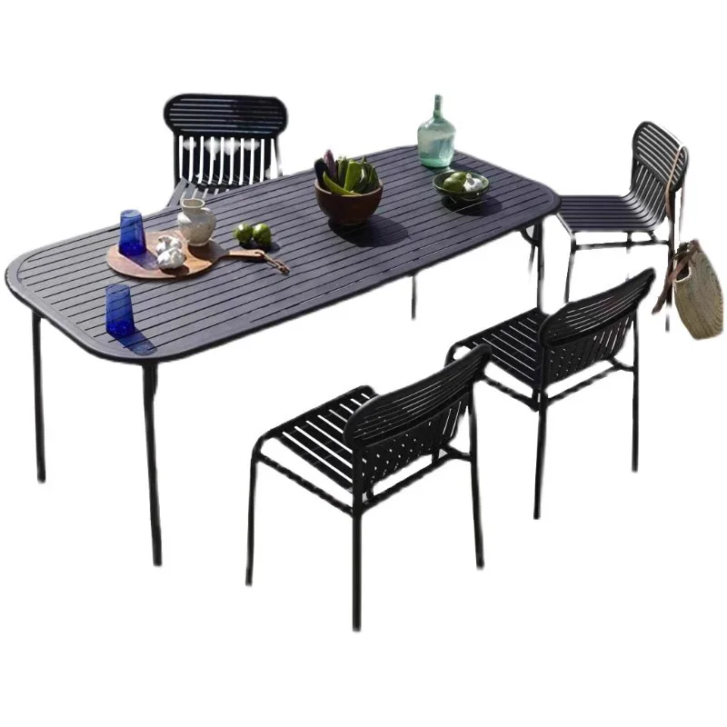 

Nordic Garden Outdoor Table and Chair Homestay Villa Outdoor Table and Chair Cafe Wrought Iron Outdoor Table and Chair Set