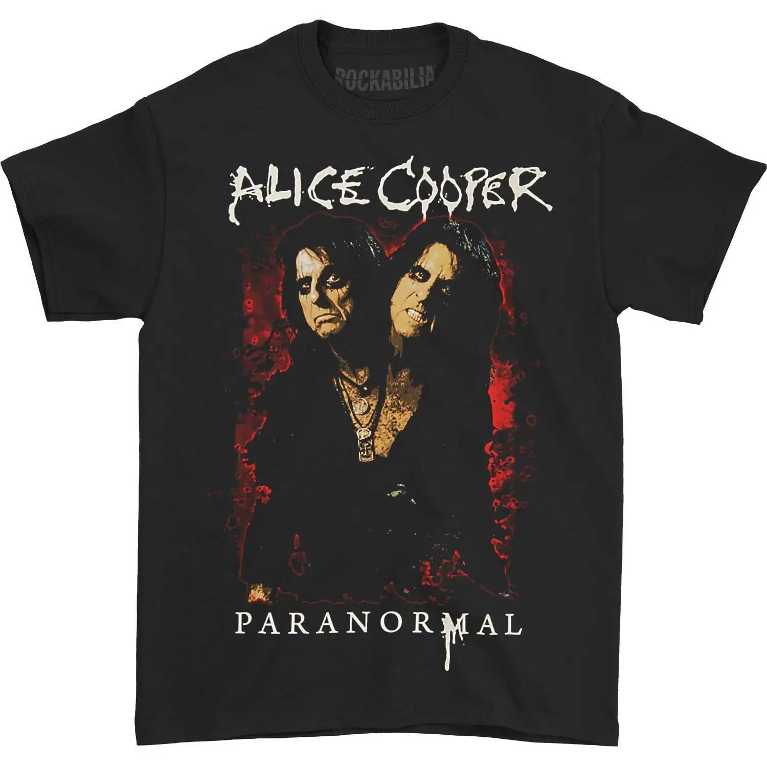 Men'S Alice Cooper Paranormal Splatter T Shirt Small Black