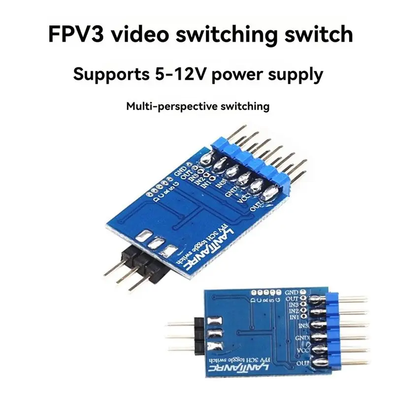 B92B FPV 3CH Toggle Switcher Module PWM 5-12V Video Switcher for RC Camera Drone FPV System