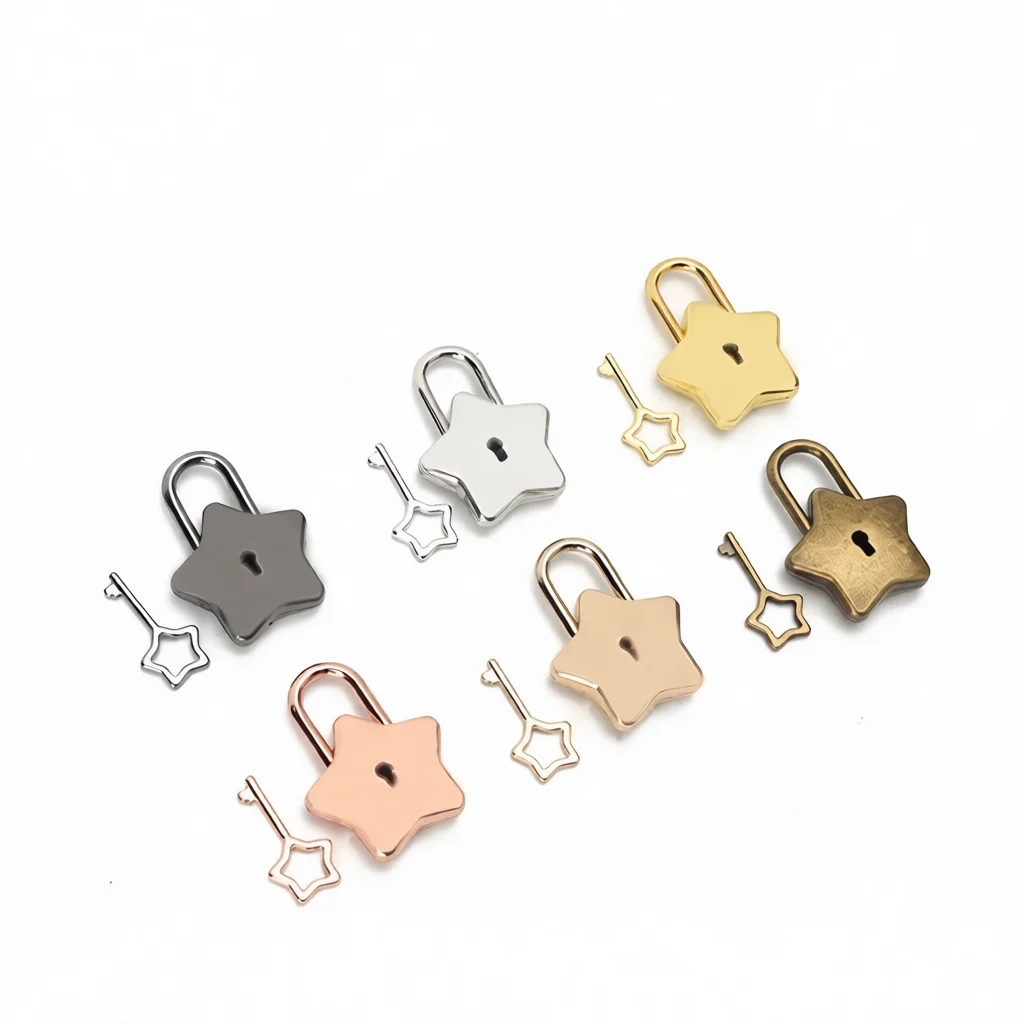 Decorative Star Padlock Mini Security Lock For Cabinet Locker Drawer Backpack Travel Bag Essential Hardware Accessory