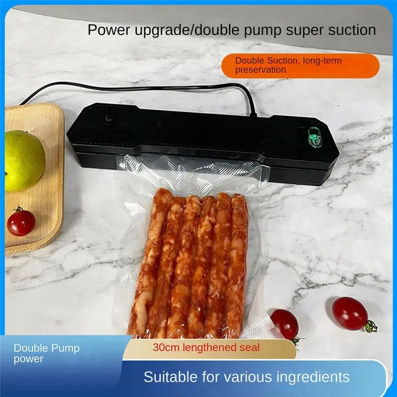 

Vacuum Sealing Machine Food Preservation-Vacuum Sealer Machine With Build-In Cutter Automatic Air Sealing System,US Plug