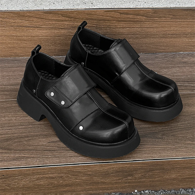 Classic Men English Thick Bottom Derby shoes Designer Comfortable All-match Oxford Shoes Casual Fashion Business Commuting Shoes