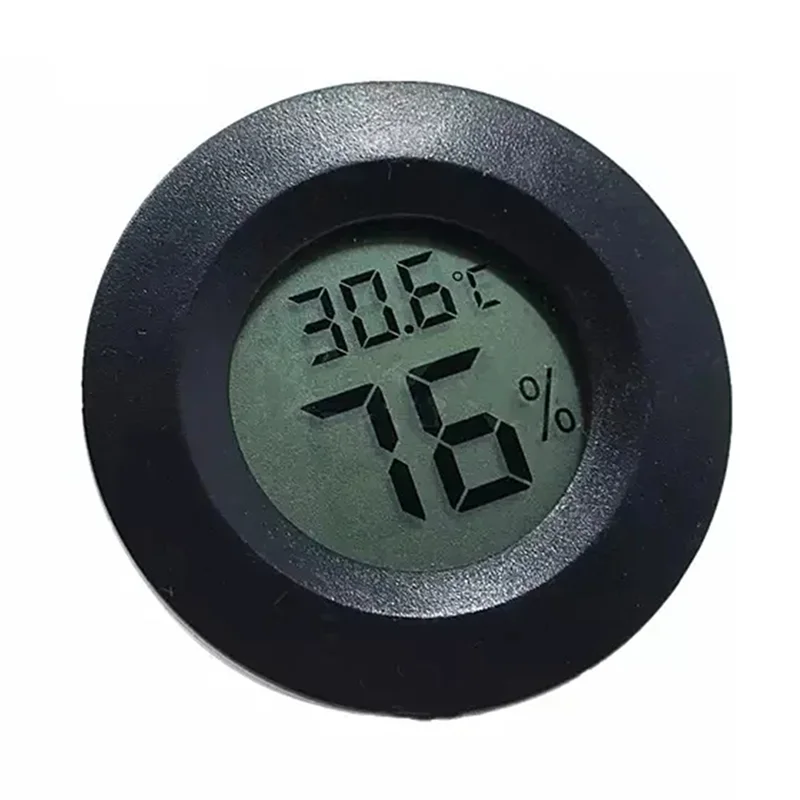 ABRE-Thermometer Hygrometer Mini Round LCD Digital Tester Sensor Detector For Bambu Lab X1 P1 AMS Filament Drying Box