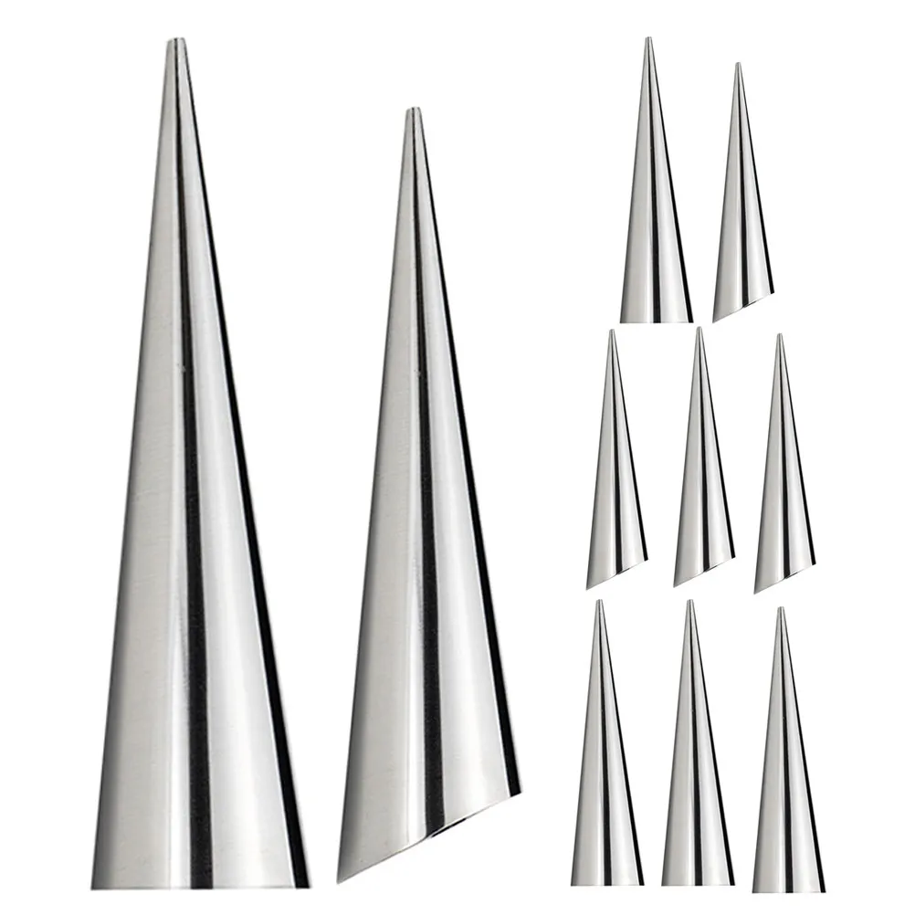 10 Piece Conical Stainless Steel Baking Mold Set Cake Decorating Tools for Halloween Christmas New Year