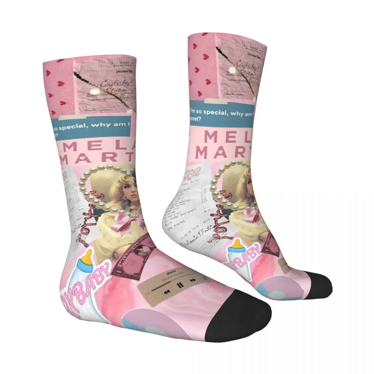 Melanies Martinezs Socks Funny Stockings Men Soft Skateboard Socks Spring Graphic Anti Slip Socks