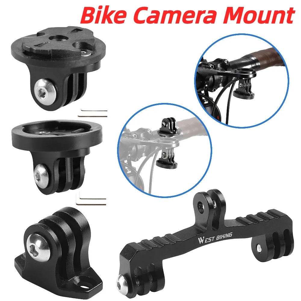 Bicycle Sports Camera Mount Holder Base Bike Front Light Bracket Adapter Aluminum Alloy Cycling Computer Stand for Garmin Gopro