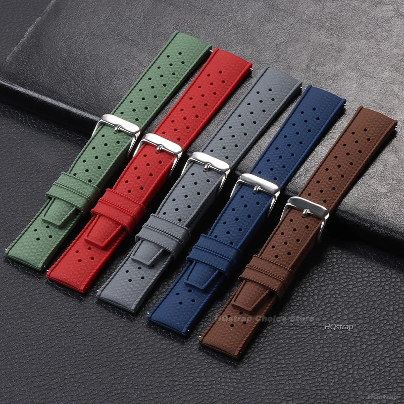 Tropic Rubber Watchband Fast Release Premium Soft Comfortable 18mm 20mm 22mm Universal Rubber Watch Strap for Oris for Seiko