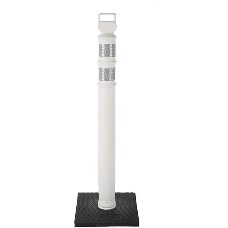 

Cortina EZ Grab Delineator 45" Post, 3" Hip Collars with 10 lb Base, 03-747WRBC, White
