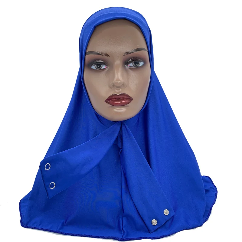 Soild Color Muslim Hijab Turban Full Cover Headscarf