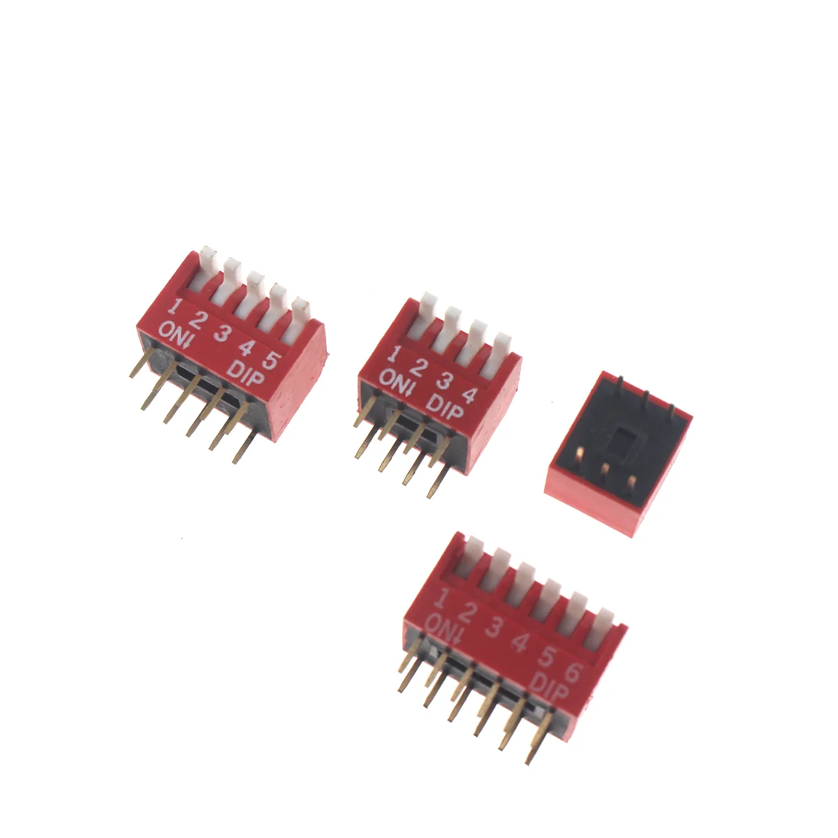 5 pz Rosso 1/2/3/4/5/6/8/10/12P Bit bit DIP Interruttore A Levetta Doule Fila PASSO 2.54 MM Interruttori Scorrevoli Ad Angolo Retto pianoforte con chiave